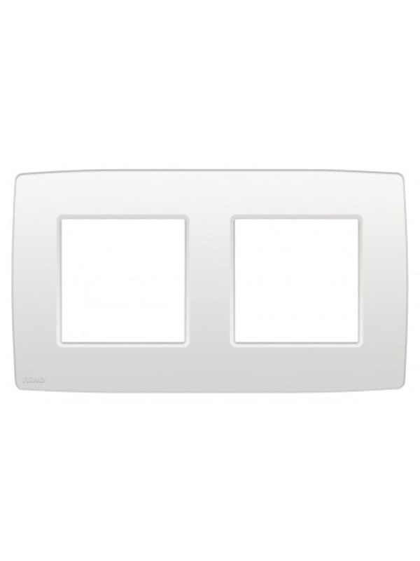 [101-76800] Niko - tweevoudige afdekplaat 71mm - Original white